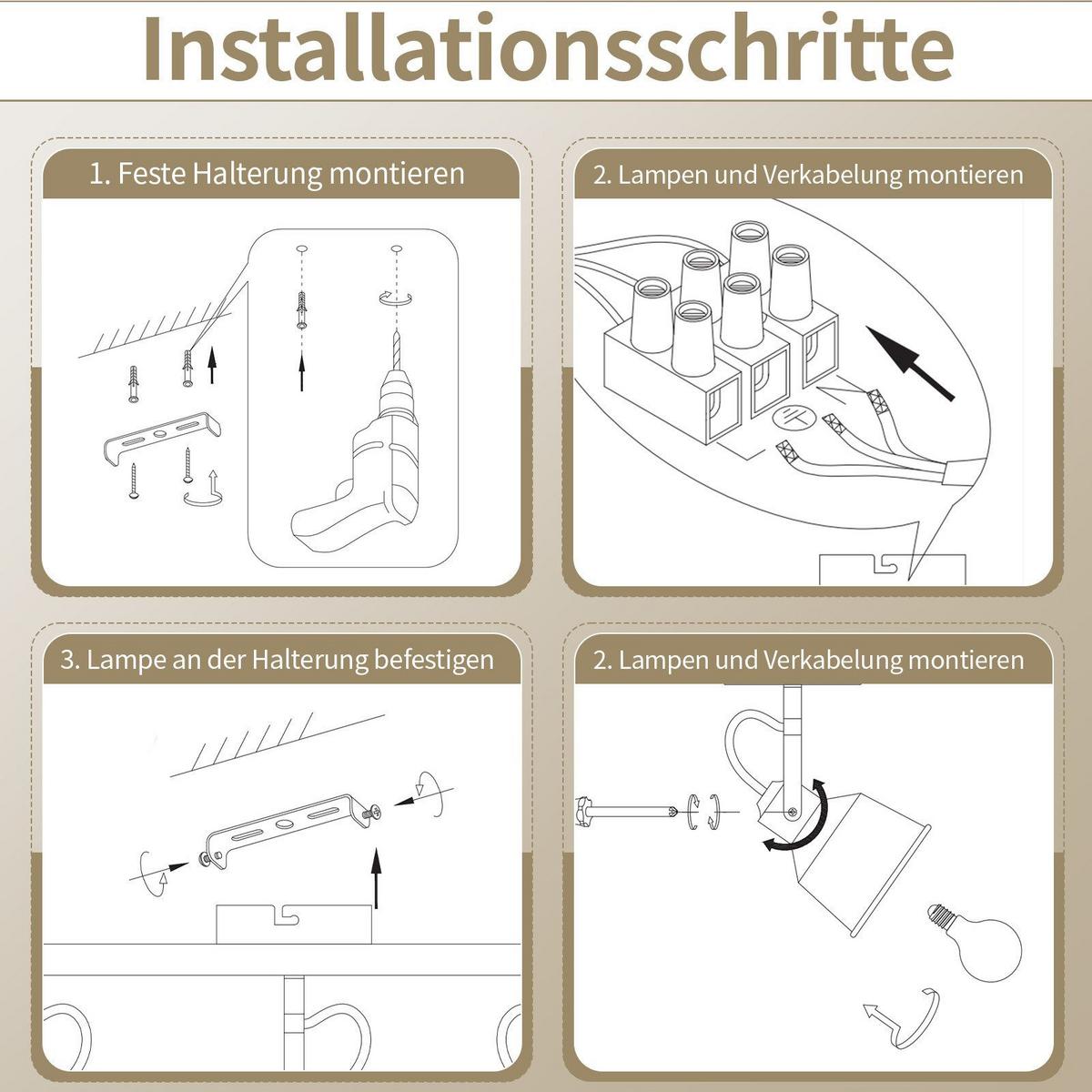 DECKENSTRAHLER Davidson 3-flammig 46.5/14/19cm - Weiß, Metall (46.5/14/19cm) - Nettlife
