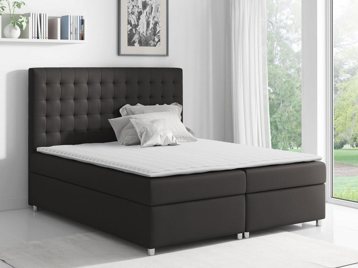 BOXBETT Asti - H3 - Schwarz, Holz (200/200cm) - MIRJAN24