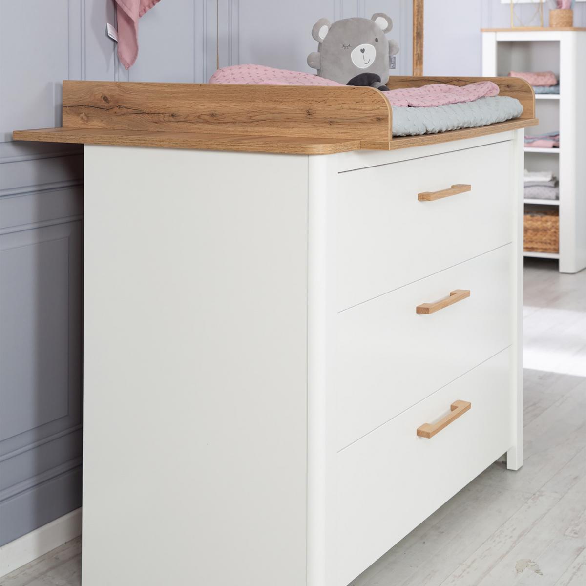 BABYZIMMER-SET Ava 2-teilig - Weiß, Holzwerkstoff (78/83.5/143cm) - Roba