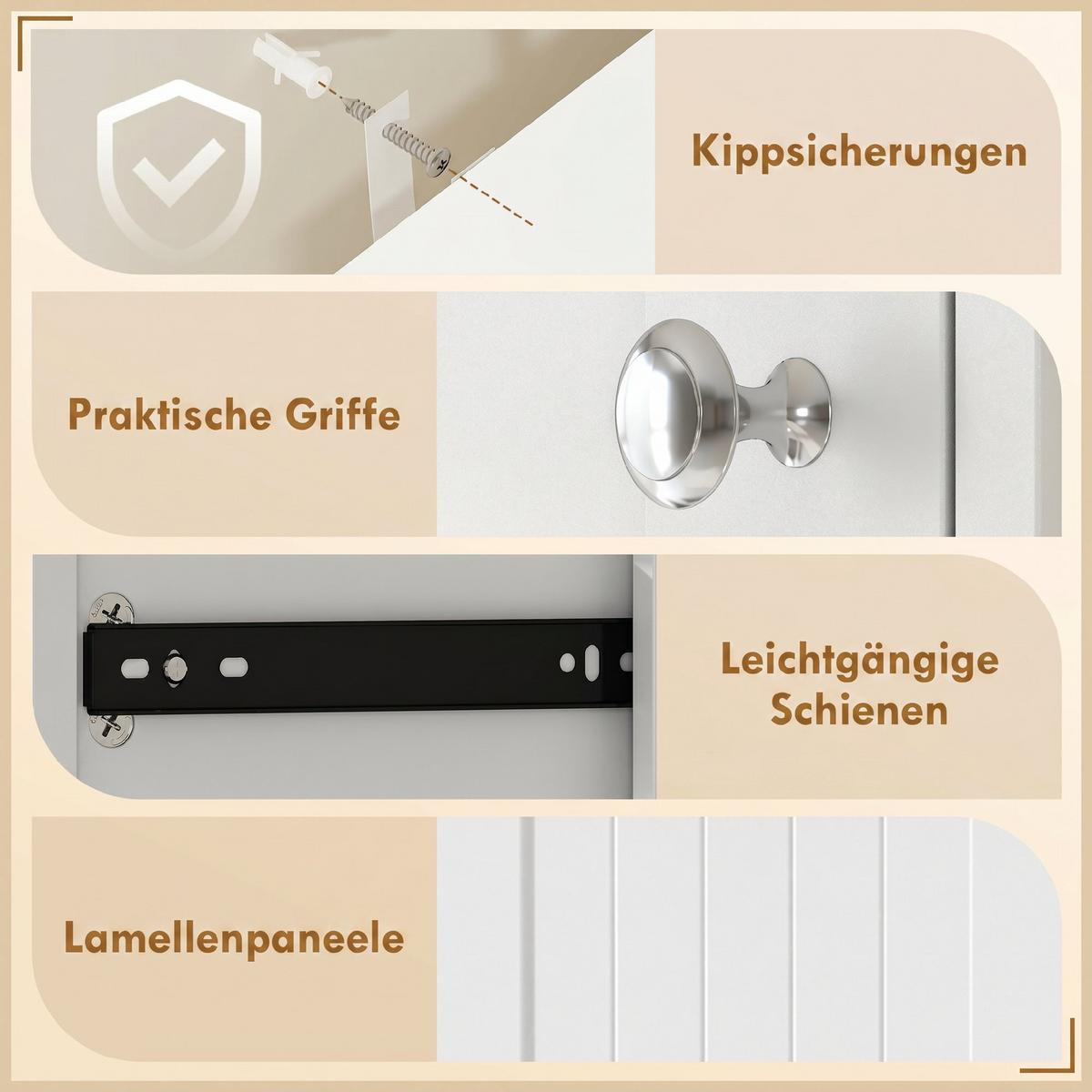 BADEZIMMERSCHRANK MDF Weiß - Weiß, Holzwerkstoff/Metall (28.8/171/60cm) - HOMCOM