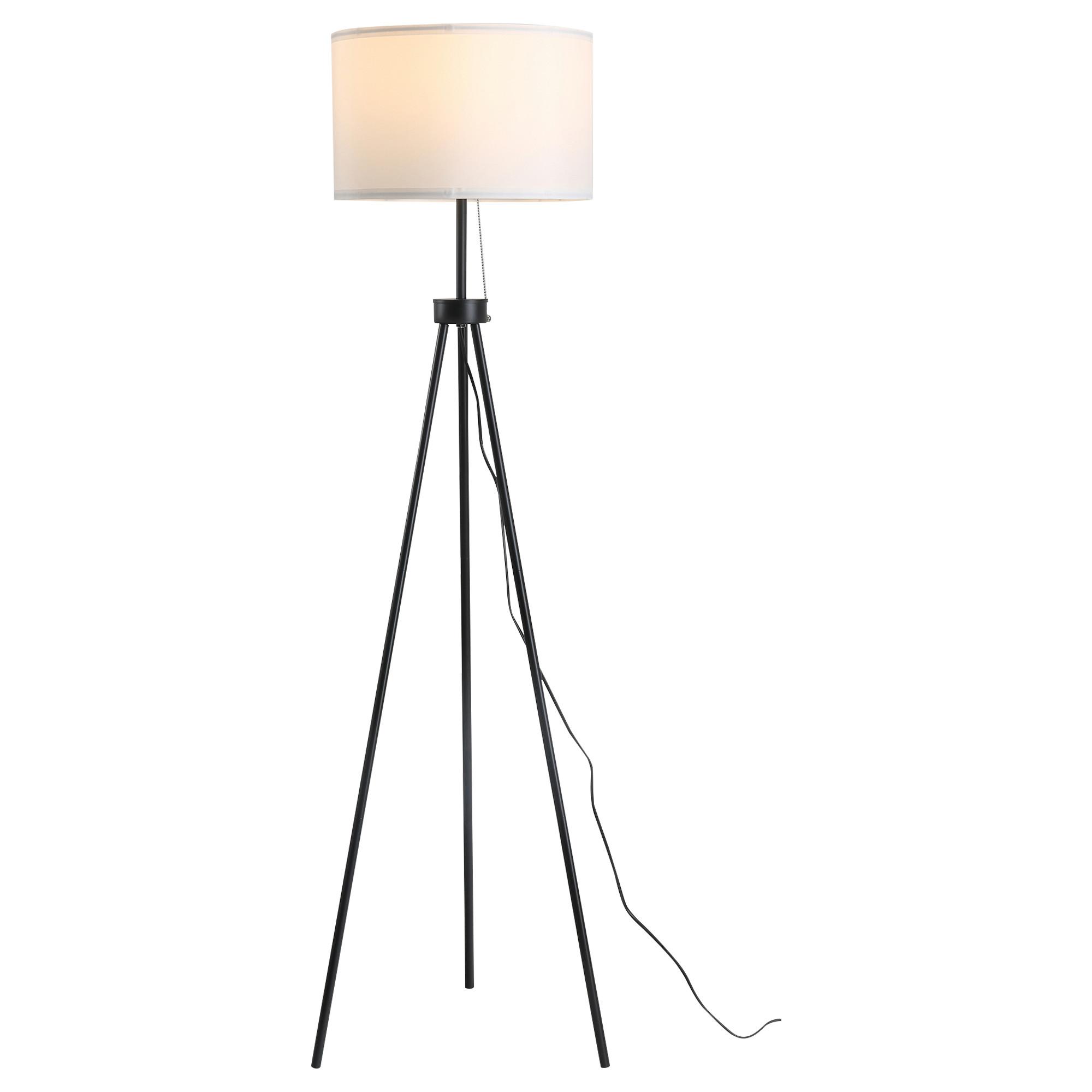 STEHLAMPE Stehleuchte Standleuchte E27 Stahl 37x37x152cm (Schwarz+Weiß) - Multicolor, Metall (37/152/152cm) - HOMCOM
