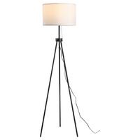 STEHLAMPE Stehleuchte Standleuchte E27 Stahl 37x37x152cm (Schwarz+Weiß) - Multicolor, Metall (37/152/152cm) - HOMCOM