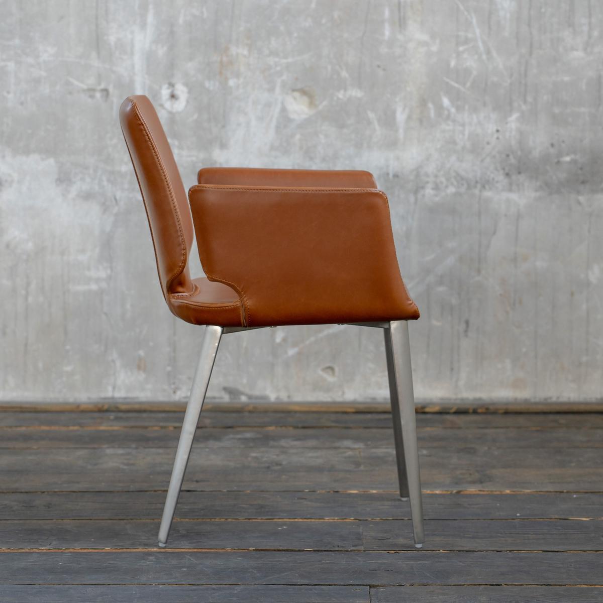 STUHL HAMA Braun Kunstleder - Braun, Leder (56/82/55cm) - KAWOLA