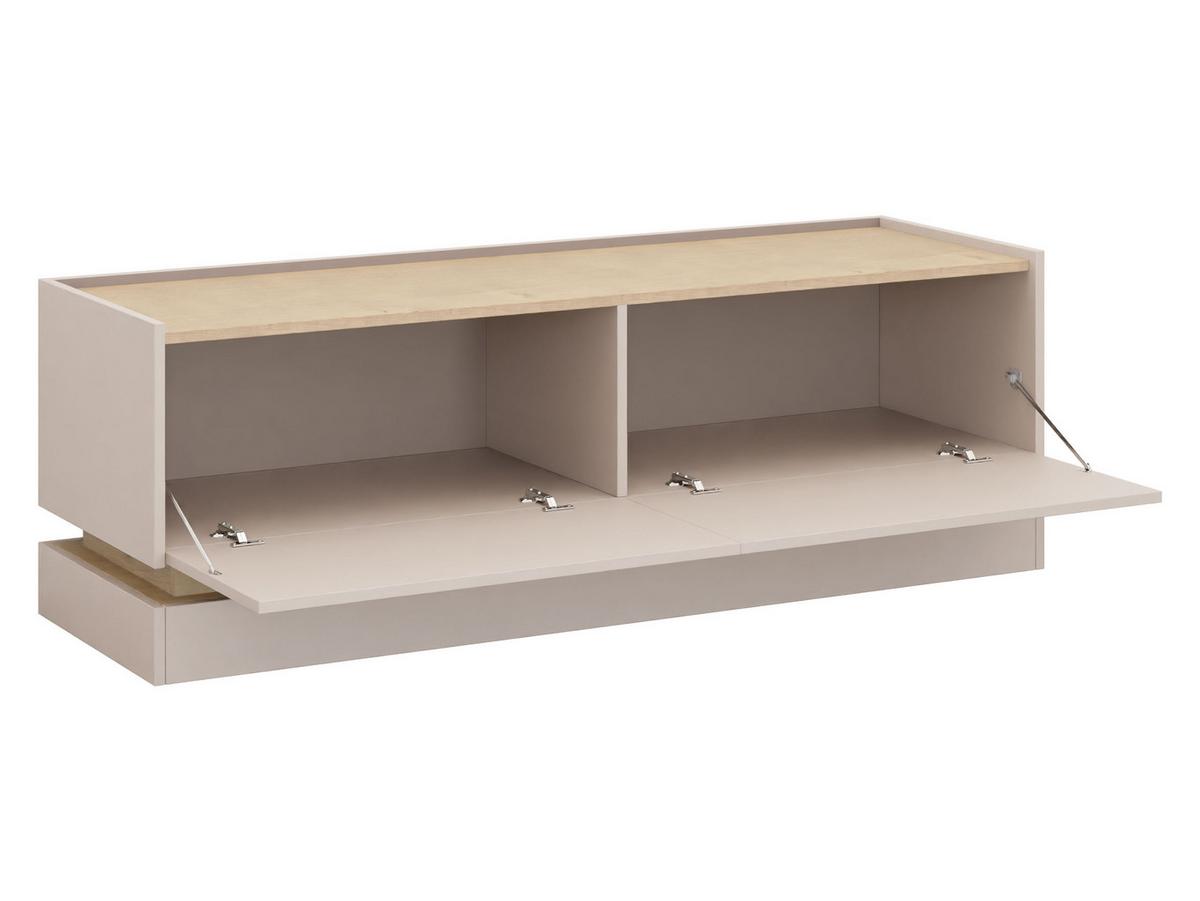 TV-LOWBOARD Zarpant 150 2K - Eichefarben/Schwarz, Holzwerkstoff (150/47/37cm) - MIRJAN24