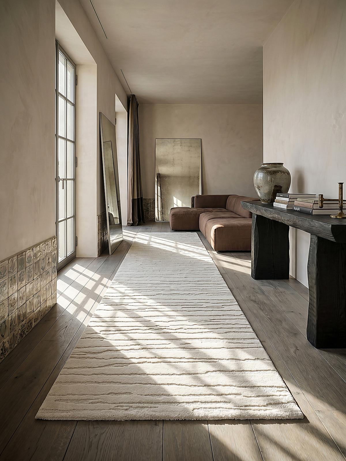 TEPPICHLÄUFER Abstrakt CETINA Polypropylen Creme 80 x 300 cm - Beige, Textil (80/300cm) - KADIMA DESIGN