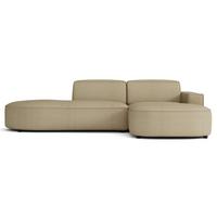ECKSOFA Sallmo L-Form, 3-Sitzer, rechts 276 cm - Schwarz/Cappuccino, Kunststoff/Textil (276/166cm) - Selsey