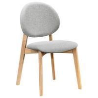HOLZSTUHL Stenne Helles Holz / Hellgrau - Beige/Hellgrau, Holz/Textil (47.5/83/58cm) - Selsey