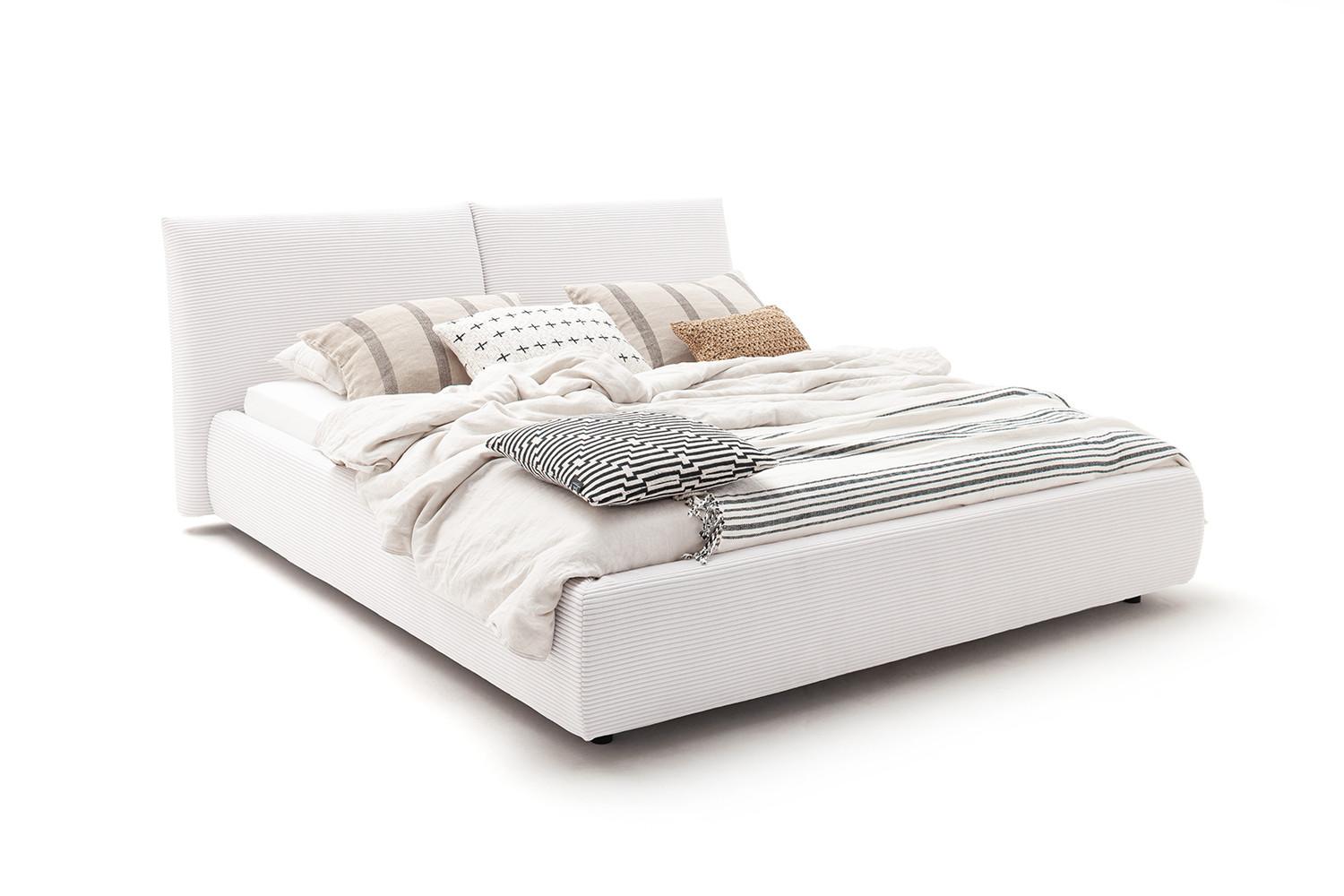 POLSTERBETT HENRY Weiß Cord - Weiß, Textil (140/200cm) - KAWOLA