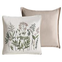 DEKOKISSEN 2er-Set Weiß 45/45 cm Ferna - Weiß, Textil (45/45cm) - Beliani
