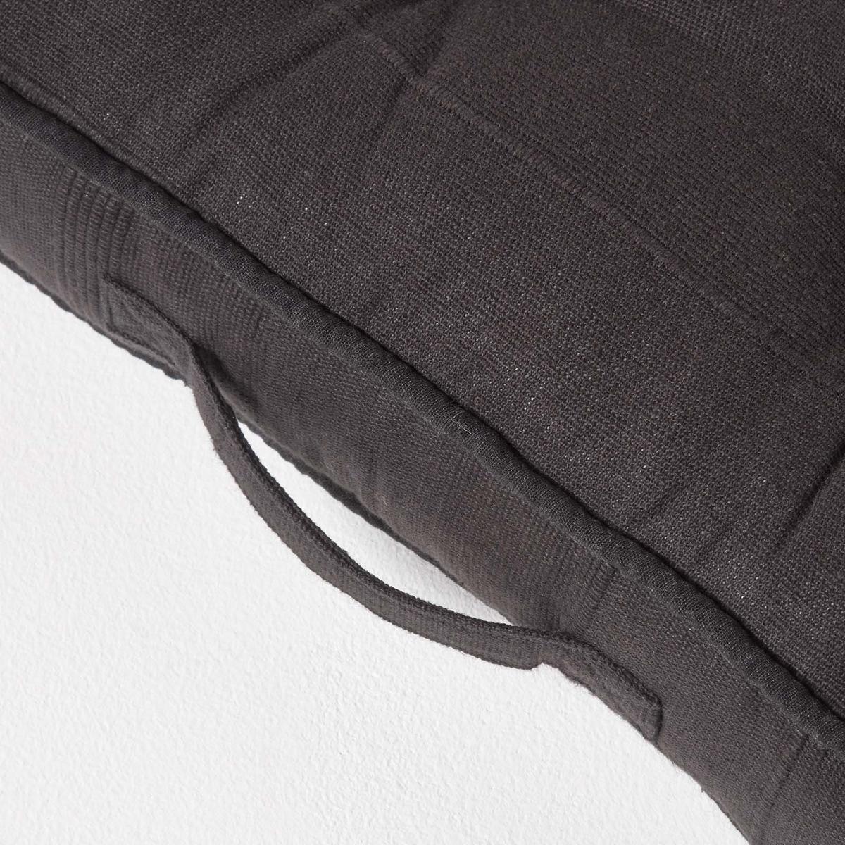 SITZKISSEN Rajput schwarz 40/40/8 cm - Schwarz, Textil (40/40/8cm) - Homescapes