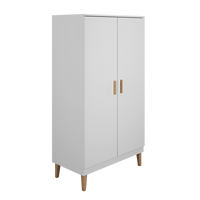 KINDERKLEIDERSCHRANK Kubi - Weiß, Holzwerkstoff (55/184/100cm) - RAUMHIRSCH FURNITURE