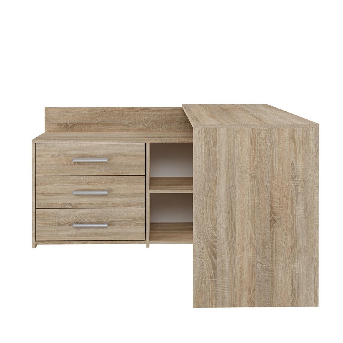 SCHREIBTISCH Eiche Sonoma 120/76/50 - Sonoma Eiche, Holzwerkstoff (124/85/76cm) - RAUMHIRSCH FURNITURE