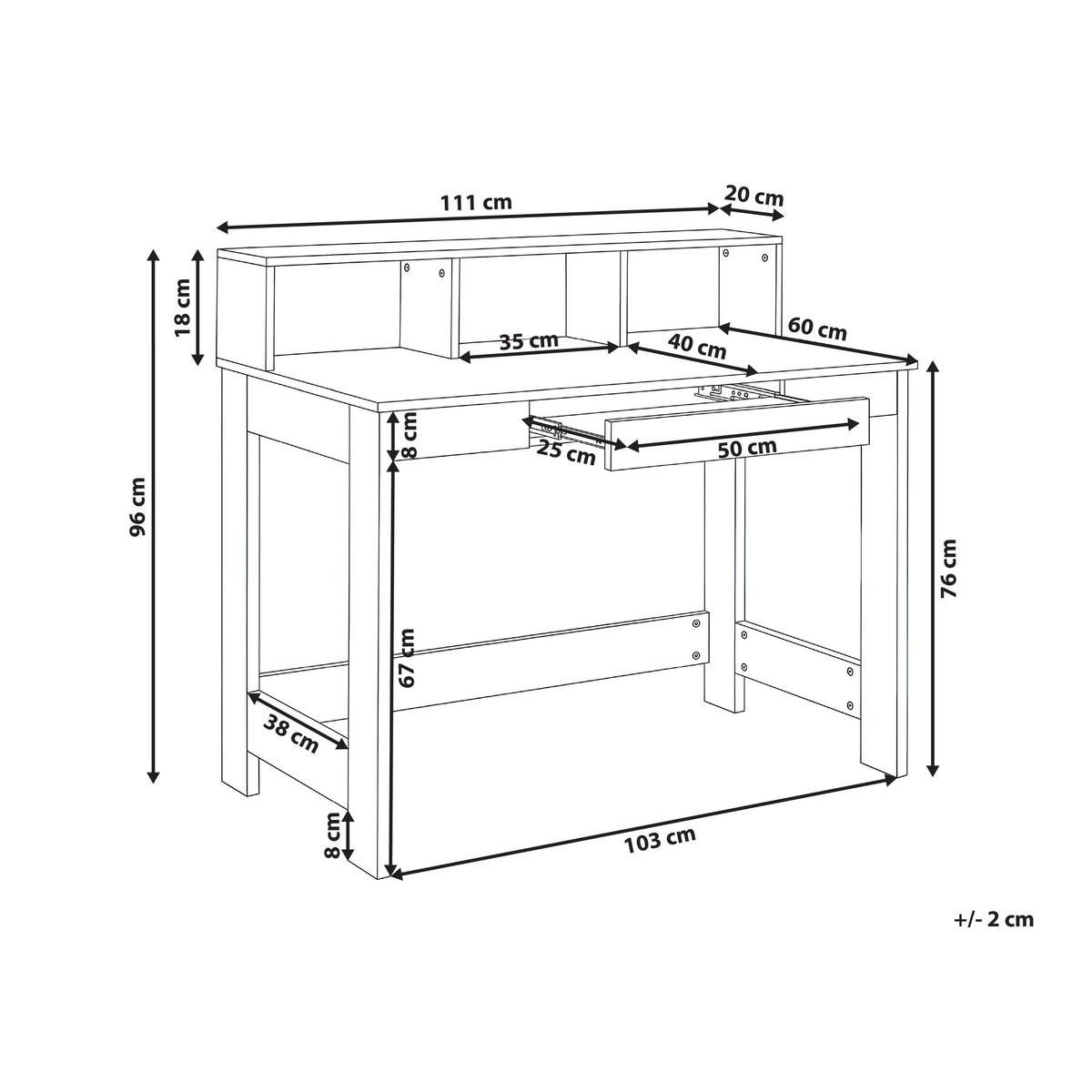 SCHREIBTISCH Hellgrün 111/60 cm Alvar - Hellgrün, Holzwerkstoff (60/111/96cm) - Beliani
