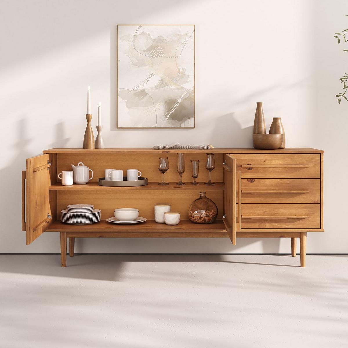 SIDEBOARD TECCA Eiche - Eichefarben, Holz (170/71/41cm) - IDIMEX