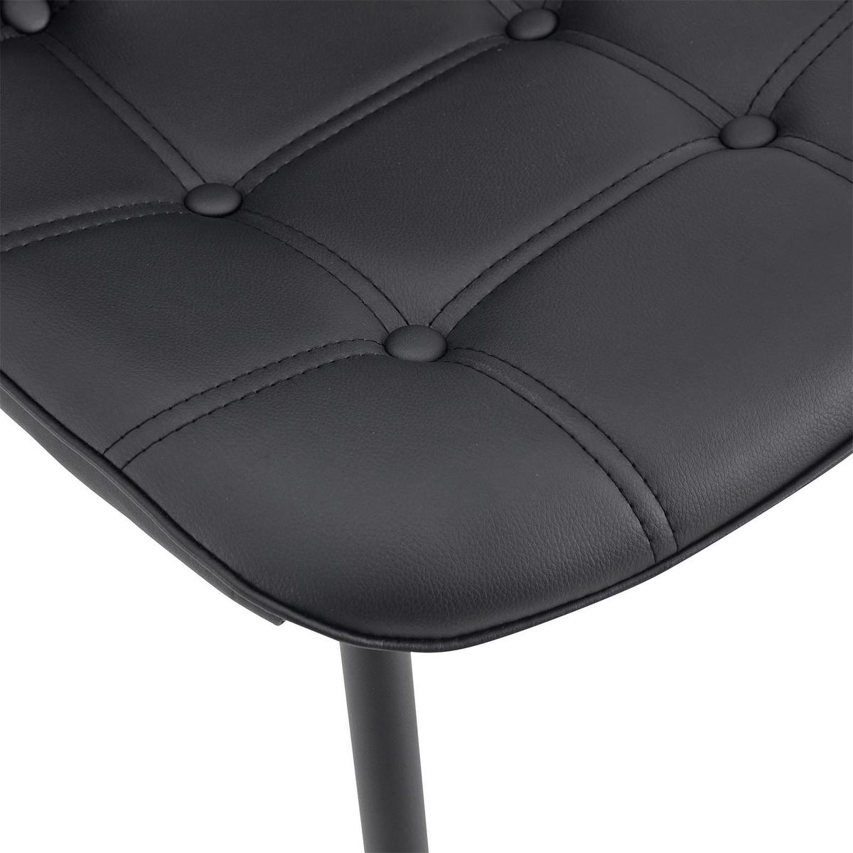 ESSZIMMERSTUHL ALVARO 4er-Set schwarz - Schwarz, Textil (47/84/51cm) - IDIMEX