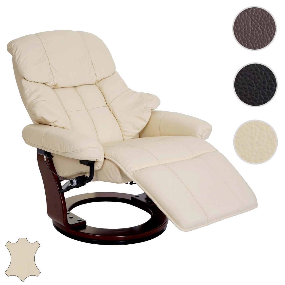 RELAXSESSEL 2 Beige - Beige, Leder (90/105/82cm) - MCA