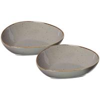 SERVIERSCHALEN Taste taupe 27 x 21 cm 2er Set - Taupe, Keramik (21/8/27cm) - Ritzenhoff Breker