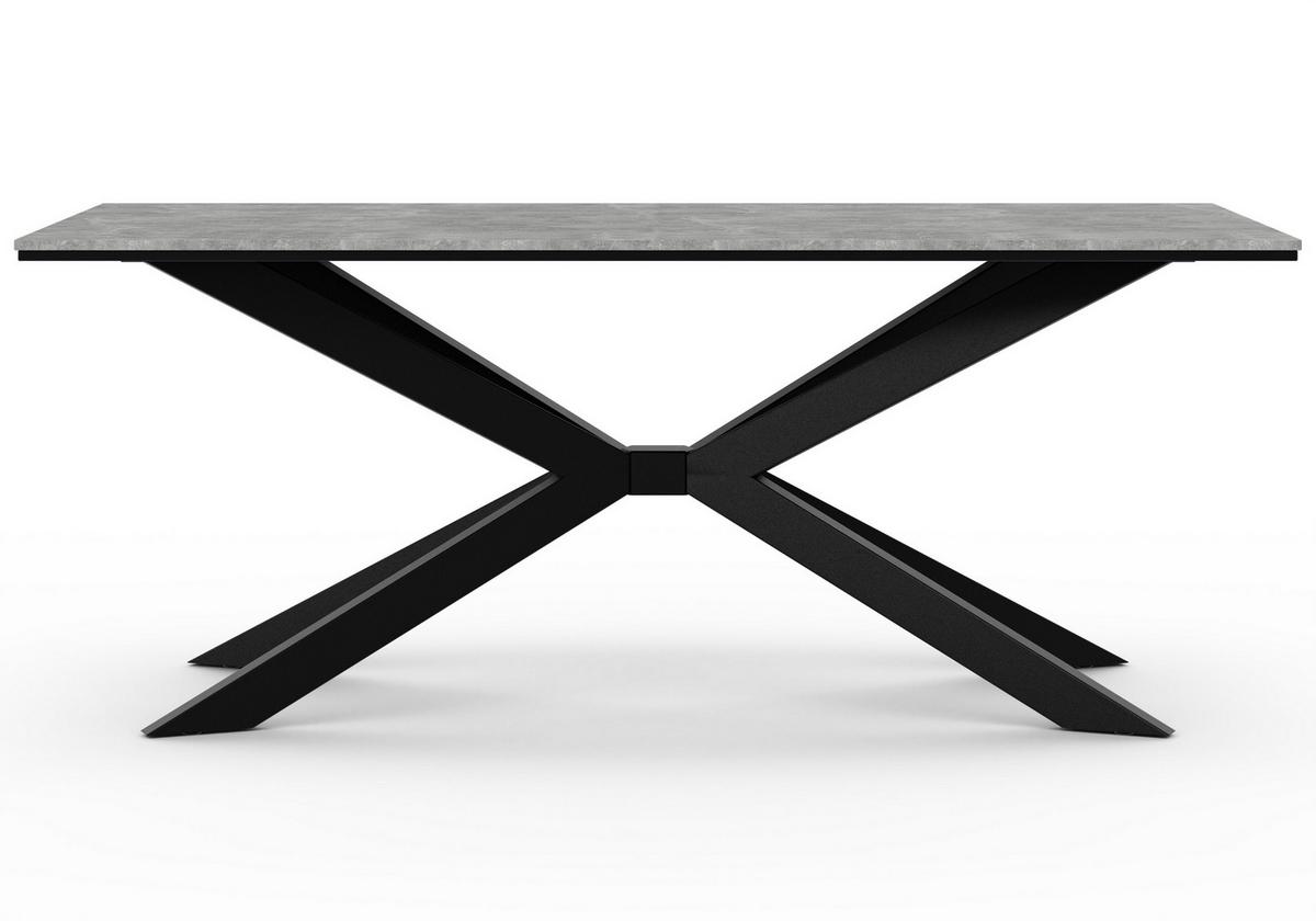 ESSTISCH ALMEA 190 x 90 x 73,5 cm - Schwarz/Grau, Holz (190/90/73.5cm) - MASSENO