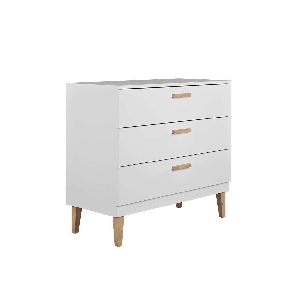 BABYZIMMER 2-teilig Kubi Weiß - Weiß, Holzwerkstoff (66/90/124cm) - Petits-meubles