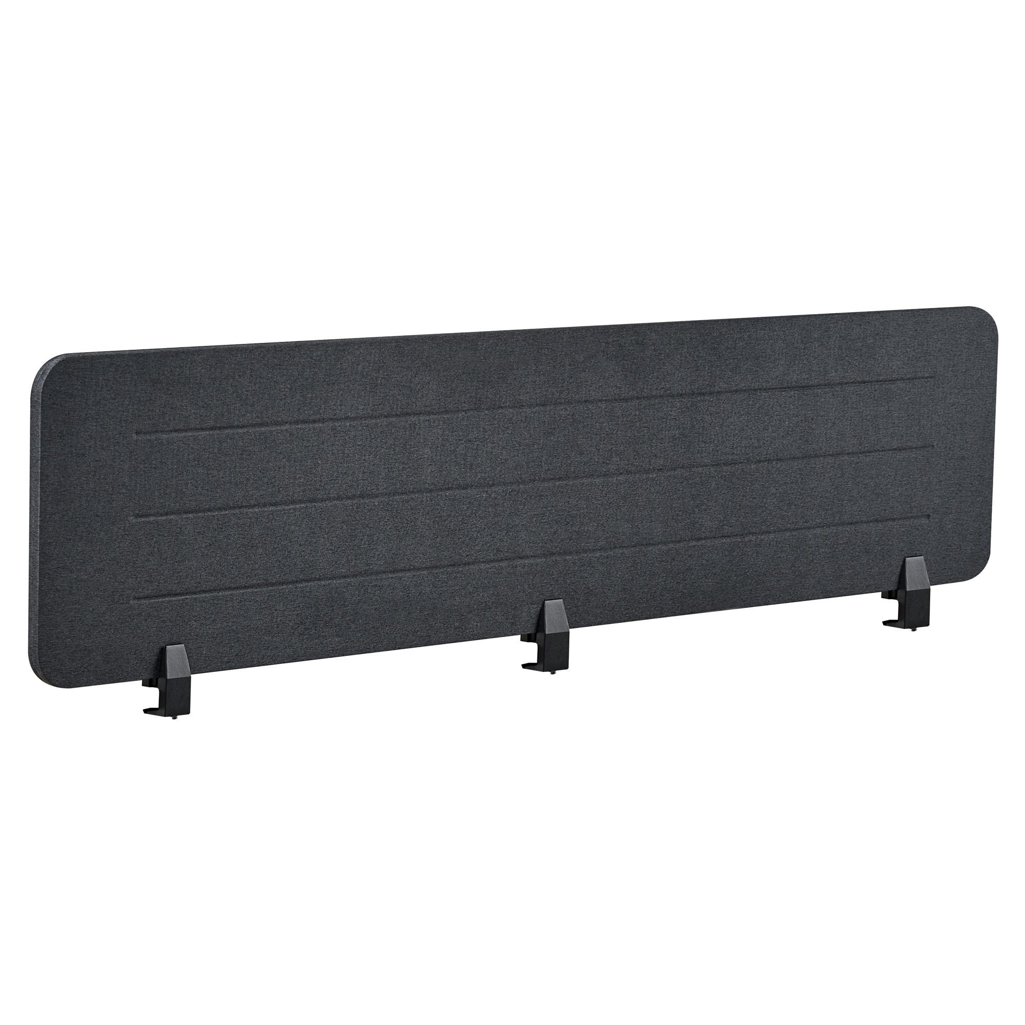 SCHREIBTISCHTRENNWAND 180/40 cm Dunkelgrau Ziggy - Dunkelgrau, Textil (180/40/2cm) - Beliani