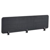 SCHREIBTISCHTRENNWAND 180/40 cm Dunkelgrau Ziggy - Dunkelgrau, Textil (180/40/2cm) - Beliani