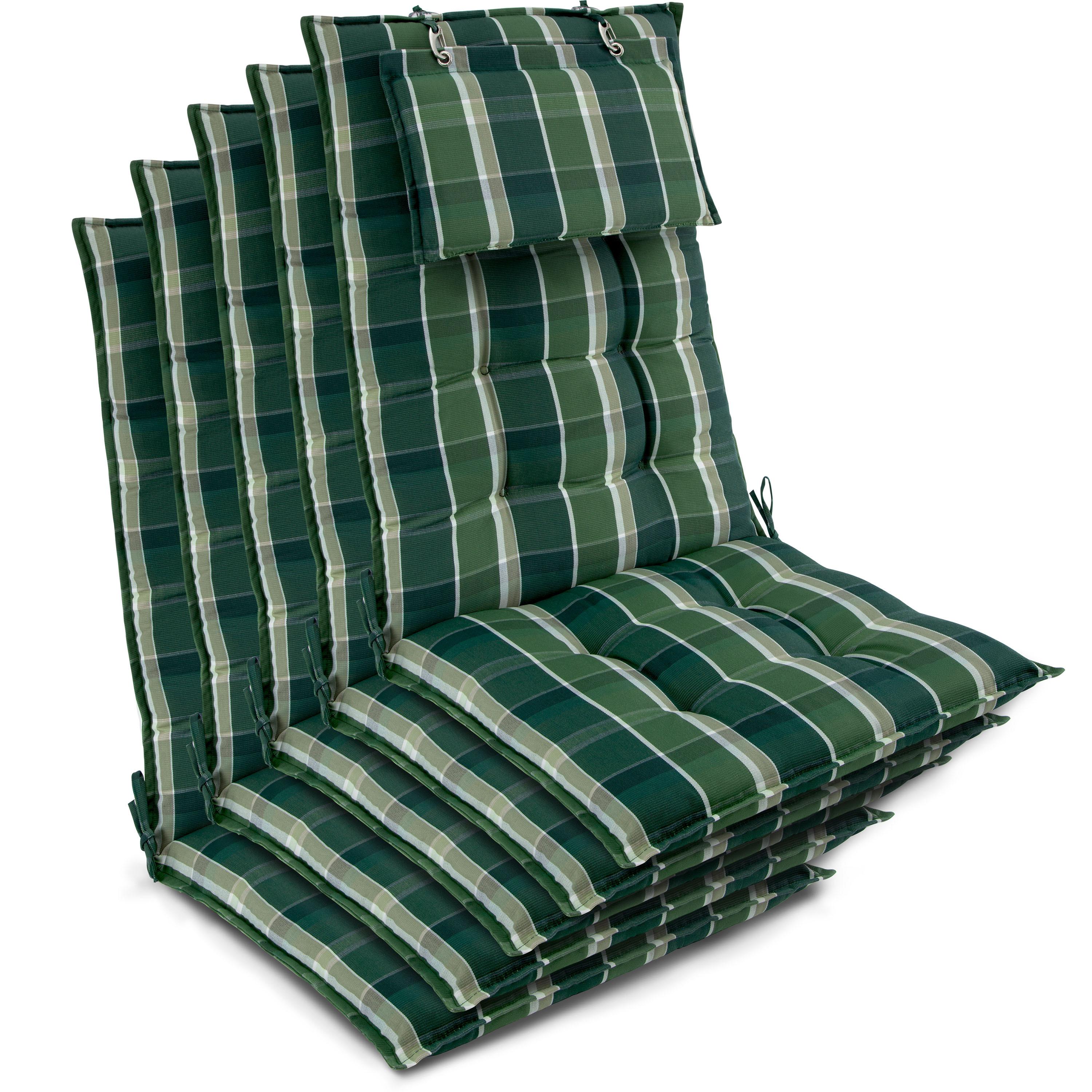 HOCHLEHNER Sun-HL 119x50x8cm Grün-Kariert (5tlg) - Dunkelgrün, Textil (50/120cm) - Beautissu 