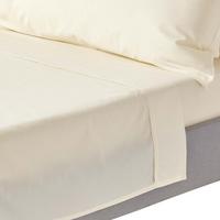 BETTLAKEN ohne Gummizug, Ägyptische Baumwolle, Fadendichte 200 - Creme, Textil (240/275cm) - Homescapes