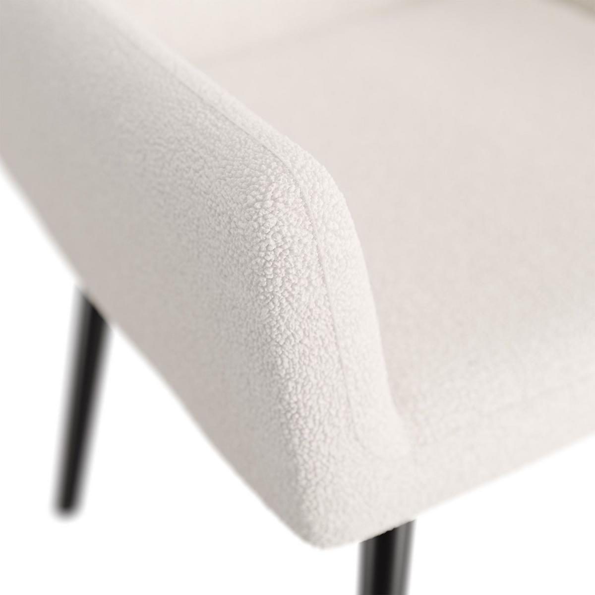 OHRENSESSEL Odense Bouclé Grau - Beige, Textil (68/95/73cm) - Juskys