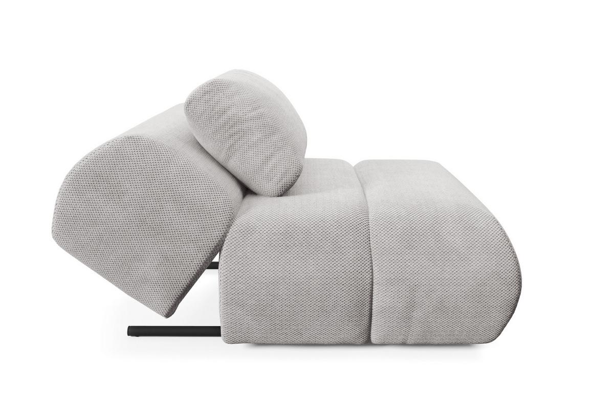 SESSEL ATOMO, Modern Polstersessel Loungesessel, Velours-Stoff Hellgrau - Hellgrau, Holz/Metall (98/82/134cm) - MASSENO