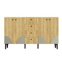 SIDEBOARD holz-optik mit 4 türen & 4 schubladen - Naturfarben, Holzwerkstoff (160/94/36cm) - Urban Meuble