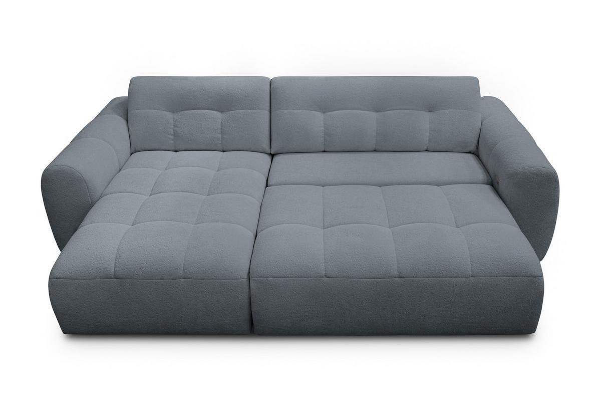 ECKSOFA LUMERO 4-Sitzer LINKS, graphitfarben - Graphitfarben/Schwarz, Holz/Textil (275/166cm) - Courtois Laville