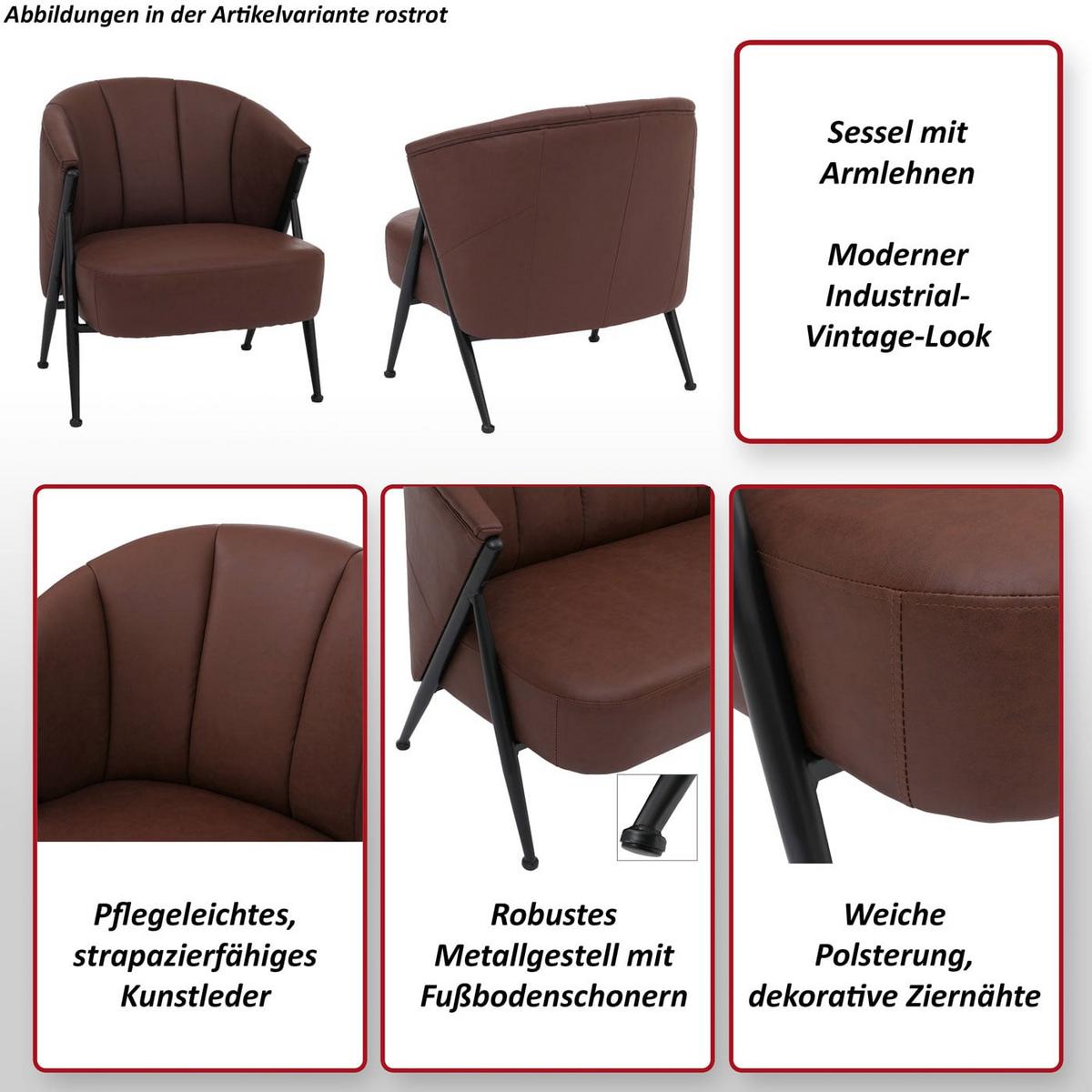 SESSEL Schwarz - Schwarz, Kunststoff (65/74/72cm) - MCW