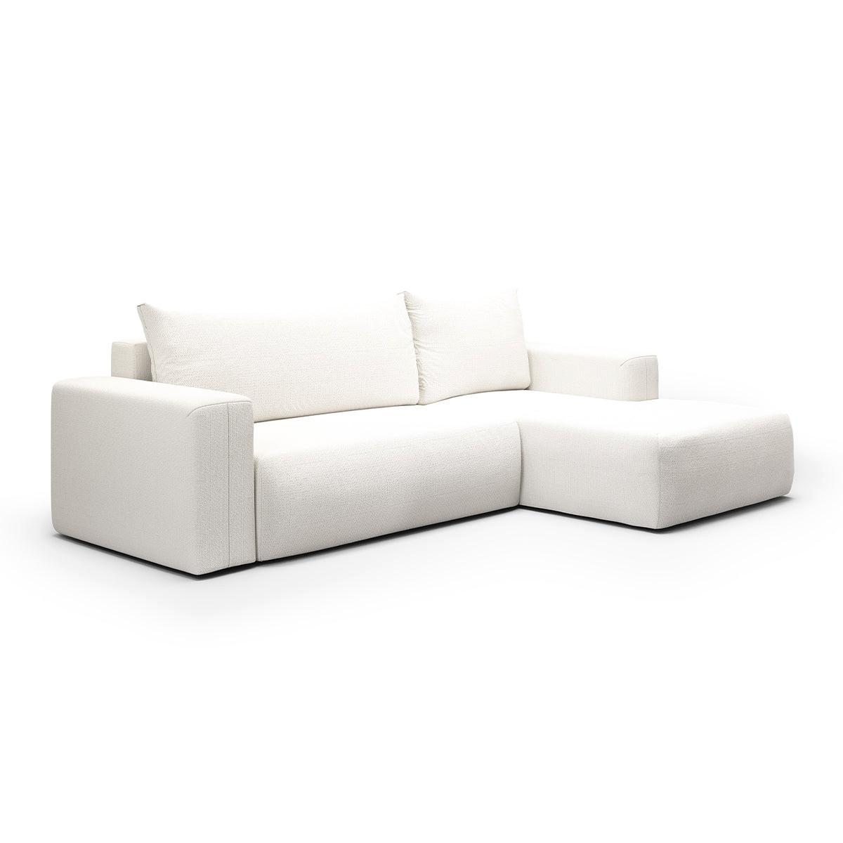 ECKSOFA Bliss 3 Sitzplätze Écru - Weiß, Holz (268/163cm) - Petits-meubles