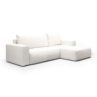 ECKSOFA Bliss 3 Sitzplätze Écru - Weiß, Holz (268/163cm) - Petits-meubles