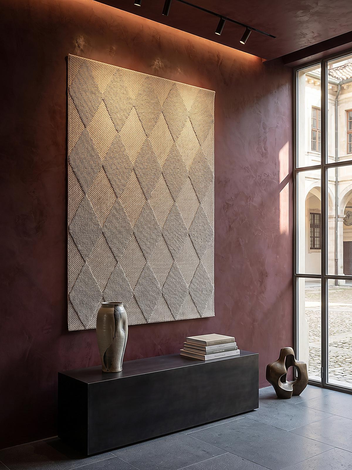 TEPPICHLÄUFER Karo TOCE Polypropylen Natur 80 x 150 cm - Beige, Textil (80/150cm) - KADIMA DESIGN