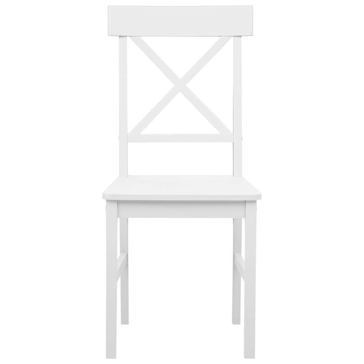 ESSZIMMER-SETBARLEE Pappelholz Weiß 4-Sitzer - Weiß, Holz - Beliani