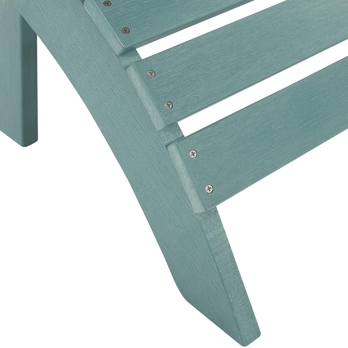 FUSSHOCKER Kunstholz türkis Adirondack - Türkis, Kunststoff (50/34/43cm) - Beliani