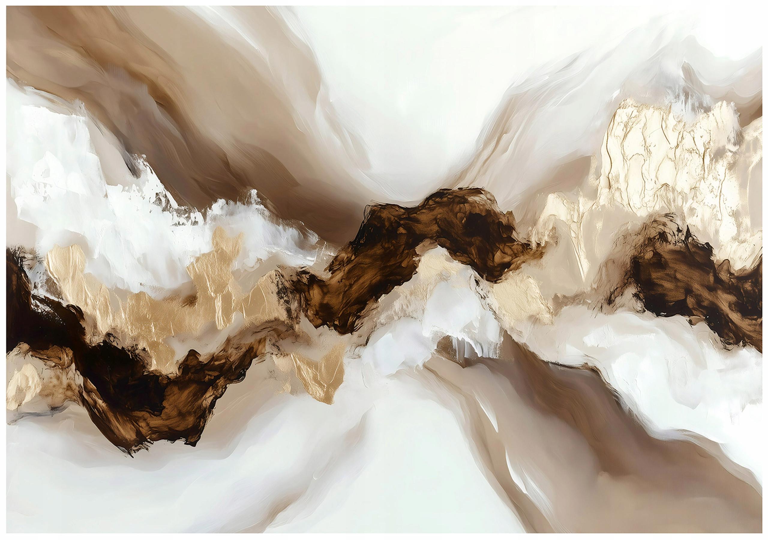 FOTOTAPETE Marmor Abstrakt Braun 368x254 cm - Multicolor, Papier (368/254cm) - Wallarena