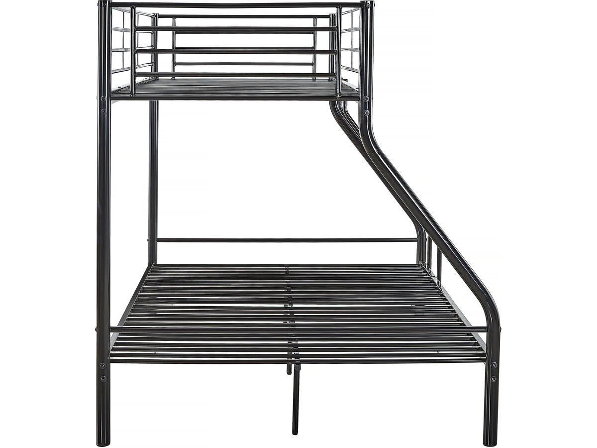 ETAGENBETT leo Schwarz - Schwarz, Metall (190/140cm) - Habitat Garten
