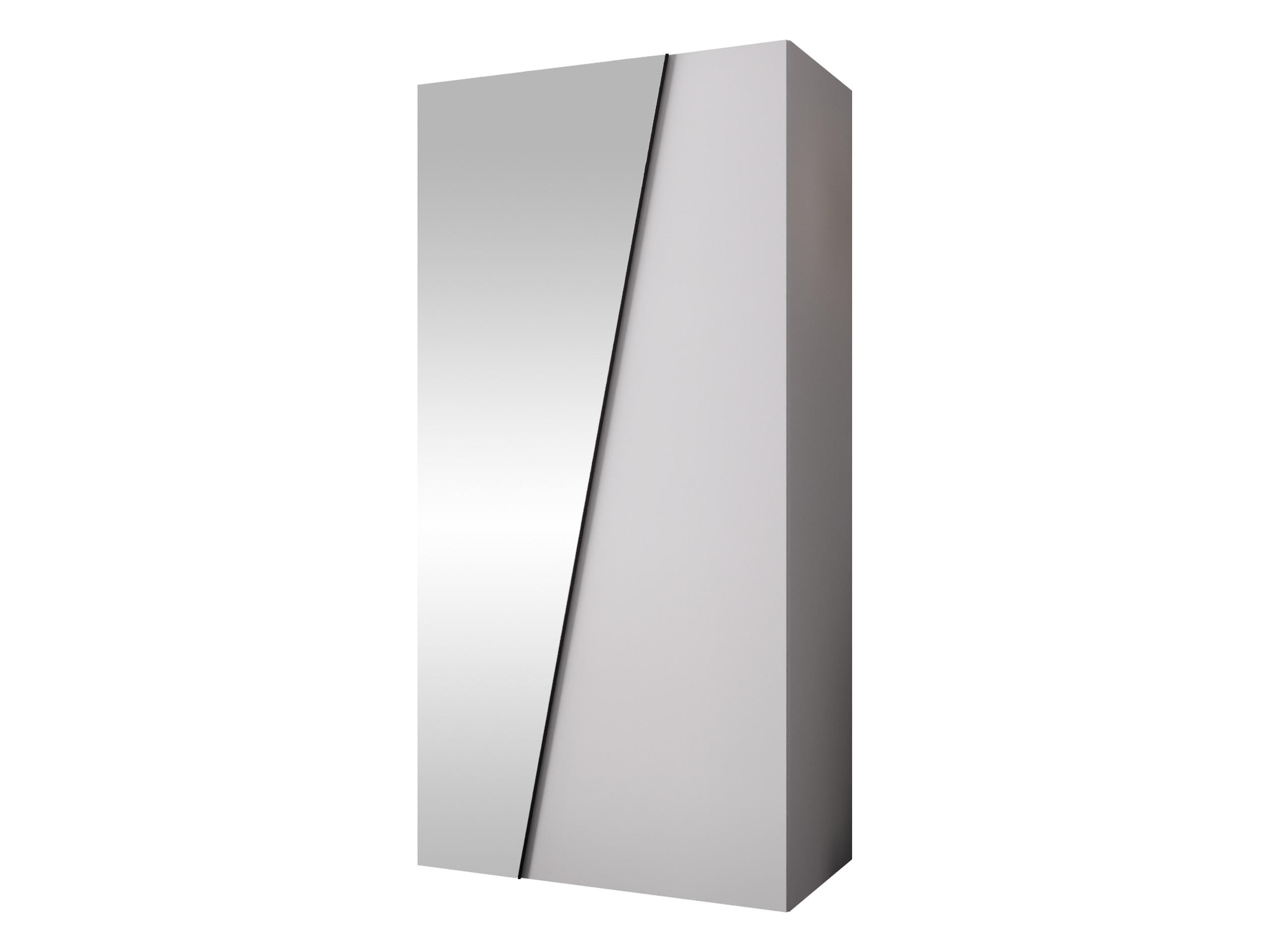 DREHTÜRENSCHRANK Zen 1L 100 cm - Schwarz/Weiß, Holzwerkstoff/Kunststoff (100/202/50cm) - MIRJAN24