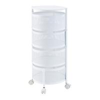 ROLLWAGEN Steigen - Weiß, Metall (33/74.5/33cm) - [en.casa]