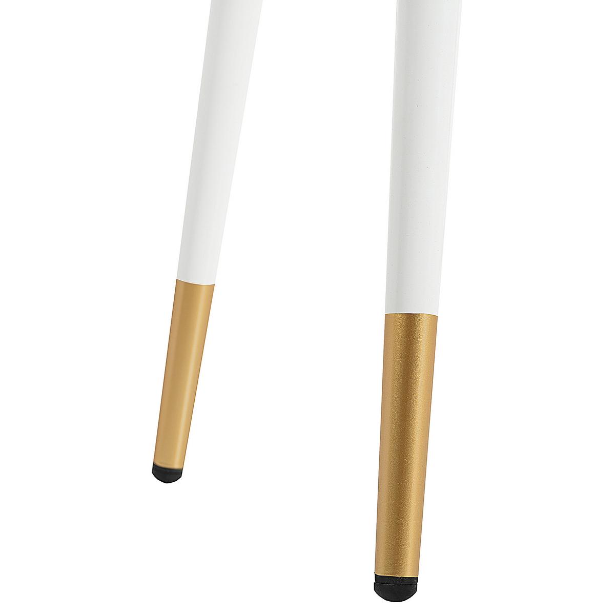 SCHMINKTISCH in Weiß mit goldenen Metallbeinen & 2 Schubladen - Weiß, Holzwerkstoff (100/76/40cm) - Urban Meuble