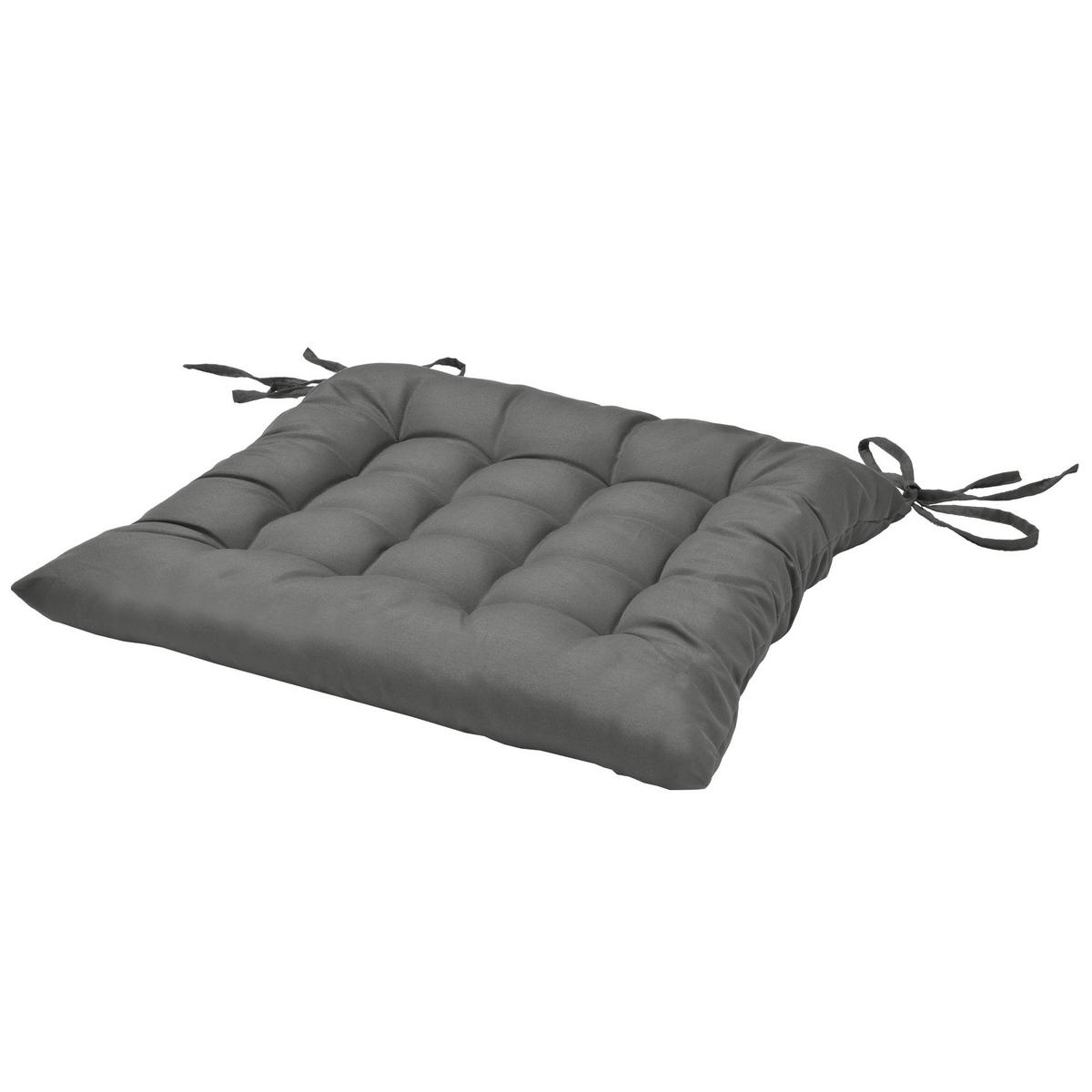 STUHLKISSEN Lea 40/40/5 cm Anthrazit 4tlg - Anthrazit, Kunststoff/Textil (40/40/20cm) - Beautissu 