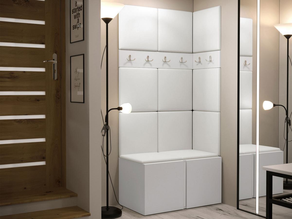 GARDEROBEN-SET Orion I - Weiß, Holzwerkstoff/Kunststoff (84/186/46cm) - MIRJAN24
