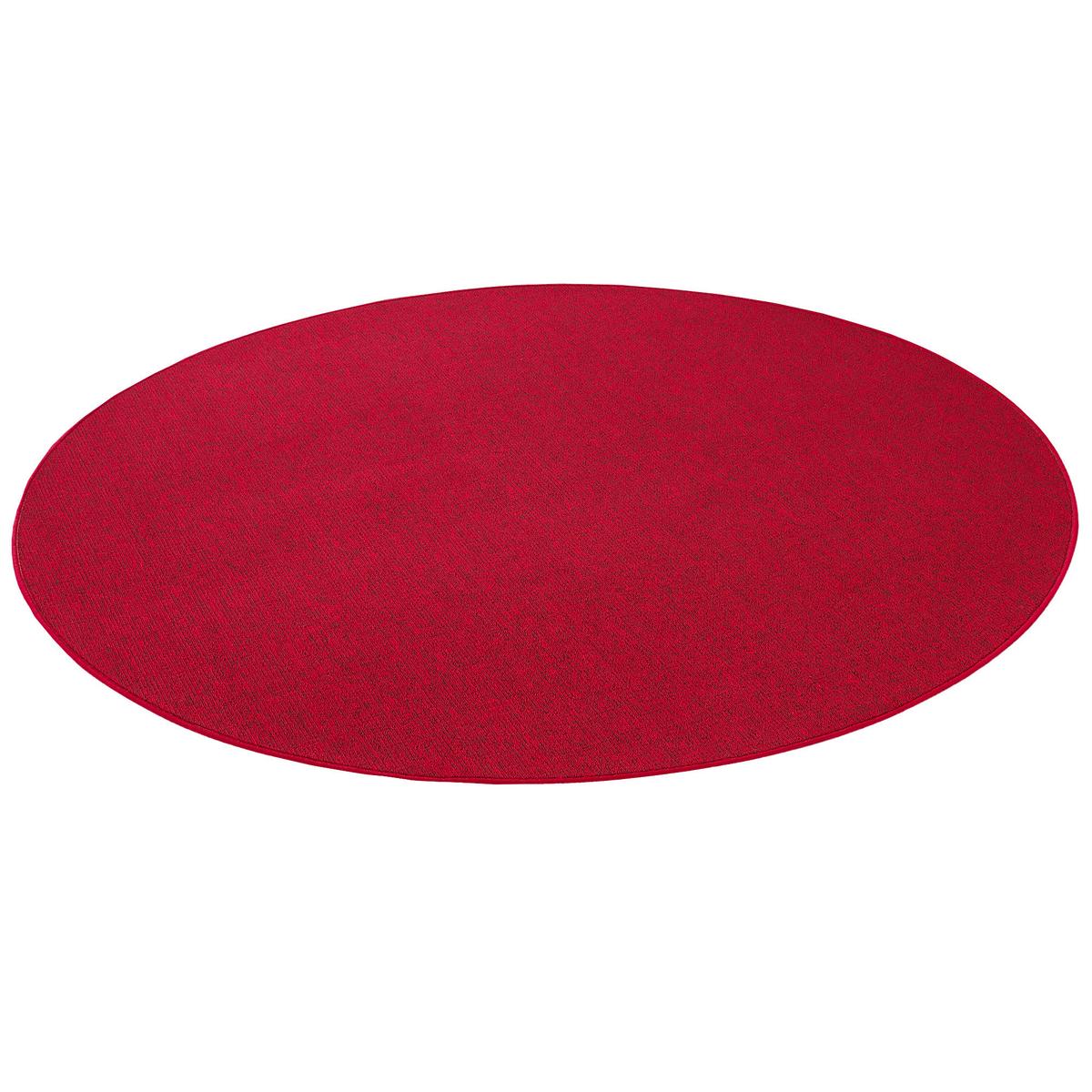 FEINSCHLINGEN VELOUR TEPPICH STRONG RUND - Rot, Textil (200/200cm) - Snapstyle