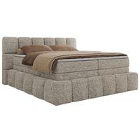 BOXSPRINGBETT NIRA KING 160/200 Beige Strukture - H3 - Beige, Holz/Textil (160/200cm) - MKS