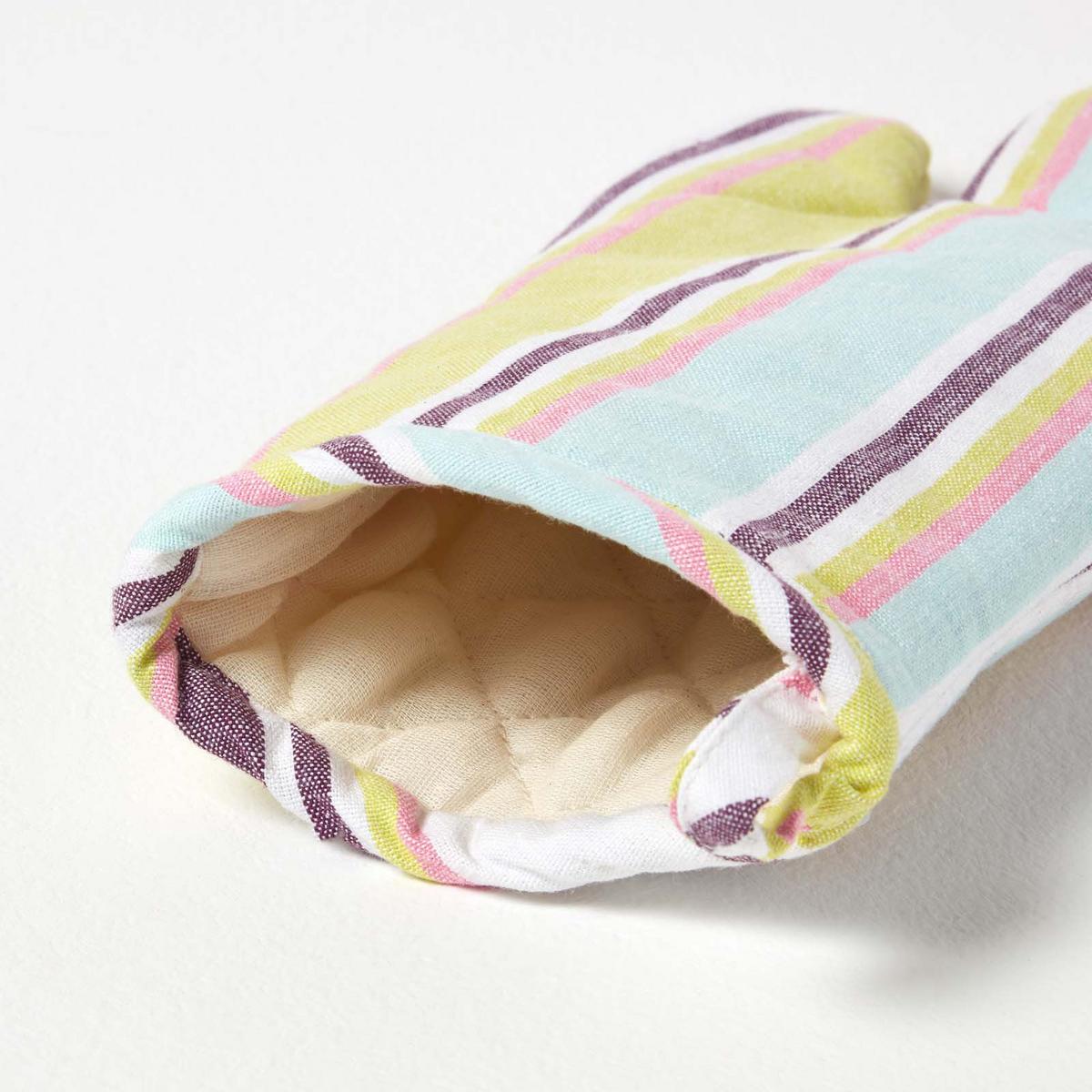 OFENHANDSCHUH Osaka 18/32 cm, Baumwolle wattiert - Lila, Textil (18/32cm) - Homescapes