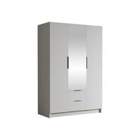 KLEIDERSCHRANK Calwi II - Schwarz/Weiß, Holzwerkstoff/Kunststoff (150/216/60cm) - MIRJAN24