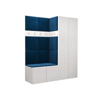 GARDEROBEN-SET Orion III - Blau/Weiß, Holzwerkstoff/Kunststoff (158/186/46cm) - MIRJAN24