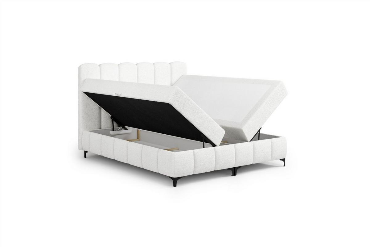 BOXBETT Isabel - Creme, Holzwerkstoff/Textil (120/200cm) - Fun Möbel